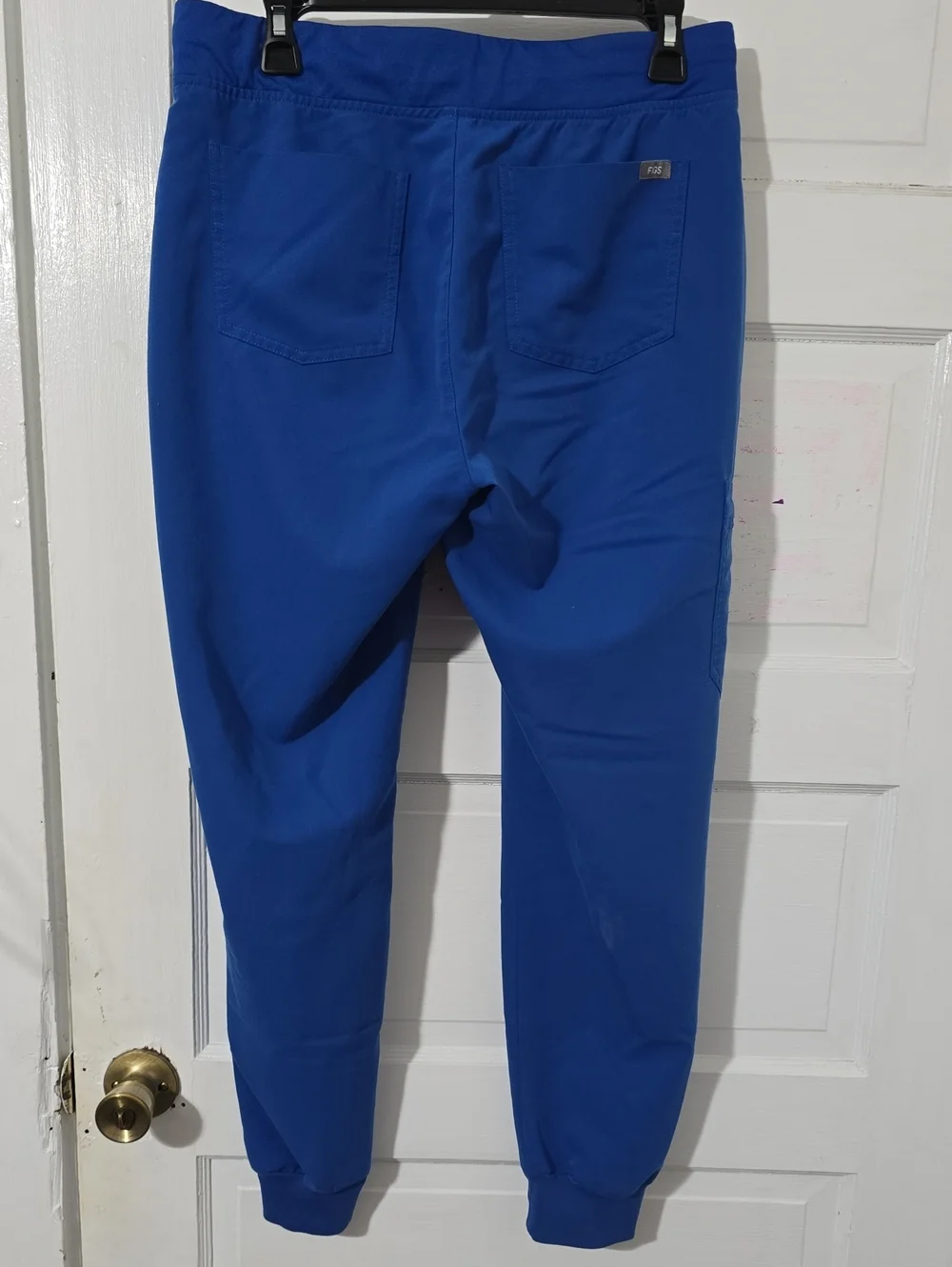 Figs Jogger Pants in Royal Blue with White Drawstrings